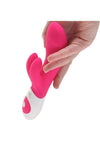 The Rumbly Rabbit Rechargeable Silicone Rabbit Vibrator - Hot Pink/Pink