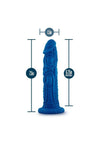 The Realm Draken Lock On Silicone Dildo - Blue - 7.75in