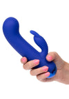 Thicc Chubby Bunny Rechargeable Silicone Rabbit Vibrator - Blue