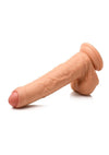 Thinz Uncut Dildo with Balls - Vanilla - 8in