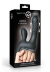 Thrust Pounder Thrusting Rechargeable Silicone Vibrator with Clitoral Stimulator - Black