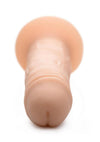 Thump It Rechargeable Silicone Thumping (Medium) 7.5in Dildo with Remote Control - Vanilla - Medium