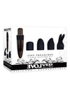 Tiny Treasures Silicone Rechargeable Vibrator with Multiple Attachments
