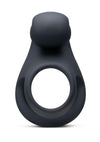 Together Parallel Silicone Rechargeable Cock and Ball Ring - Black