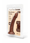 Together Realistic Dildo with Suction Base - Chocolate - 6.75in