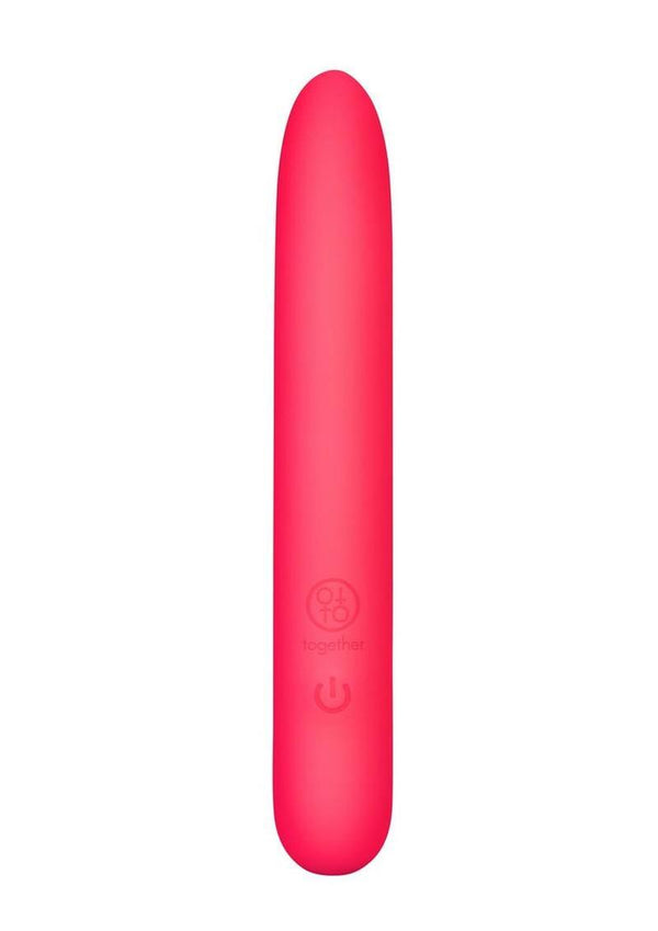 Together Slim Ladyfinger Silicone Rechargeable Vibrator - Pink