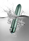 Touch Of Velvet Bullet Vibrator - Aqua Lily/Teal