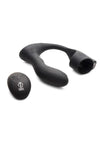 Trinity Men 7x Silicone Prostate Plug with Ball Stretcher and Remote Control - Black