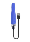 Twisted Temptation Rechargeable Silicone Vibrator - Blue