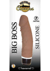 Ultra Classics Big Boss Silicone Vibrating Dildo - Brown/Chocolate