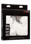 Ultra Fluffy Furry Cuffs - Metal/White