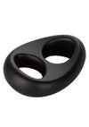 Ultra-Soft Dual Ring Silicone Cock Ring - Black