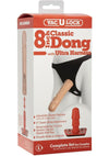 Vac-U-Lock Classic Dildo with Ultra Harness - Vanilla - 8in