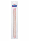 Vanilla Duo Veined Double Dildo - Ivory/Vanilla - 18in