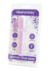 Vibefantasy Diamond Tease Wand Silicone Rechargeable with Stimulator - Lavender
