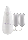 Vibefantasy Double Silver Bullet with Remote Control - Frost/Silver