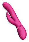 Vive May Dual Pulse-Wave and Vibrating C-Spot and G-Spot Rechargeable Silicone Rabbit - Pink