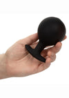 Weighted Silicone Inflatable Plug - Black - Large