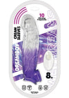 Wet Dreams Dreamboy Cream Sleeves Rechargeable Silicone Vibrating Penis Sleeve - Clear/Purple - 8in