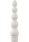 White Nights Ribbed Waterproof Vibrator - White - 7in