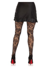 Wild Rose Net Tights - Black - One Size