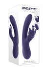 Wings Of Frenzy Rechargeable Silicone Multi Vibrator with Clitoral Stimulator - Purple