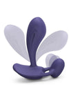 Witty Rechargeable Silicone Vibrator with Clitoral Stimulator - Blue/Midnight Indigo