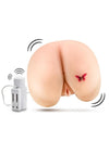 X5 Men Vibrating Rear Ecstasy Masturbator - Pussy and Butt - Flesh/Vanilla