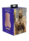 Xkin Goldess Dual Channel Superhero Masturbator with Vibrating Bullet - Pussy/Ass - Chocolate