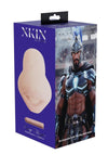 Xkin King Slayer Superhero Masturbator with Vibrating Bullet - Male Mouth - Caramel