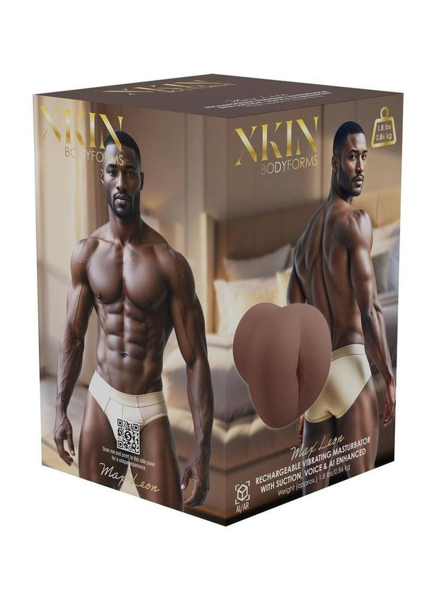 Xkin Max Leon Bodyforms Multifunction Rechargeable Voice Featured Masturbator - Male Ass - Chocolate