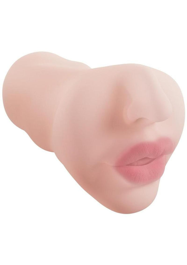 Xkin Serpentia Superhero Masturbator with Rechargeable Vibrating Bullet - Female Mouth