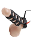 Zeus Electrosex Power Cage Silicone E-Stim Cock and Ball Sheath - Black