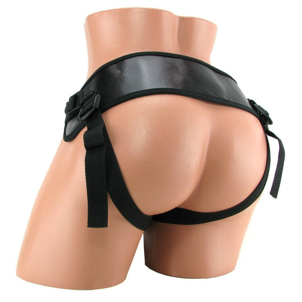All American Whoppers 8” Dong with Universal Harness - Flesh - Love on This